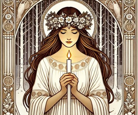 Célébration d'Imbolc. Brigit déesse de la lumière